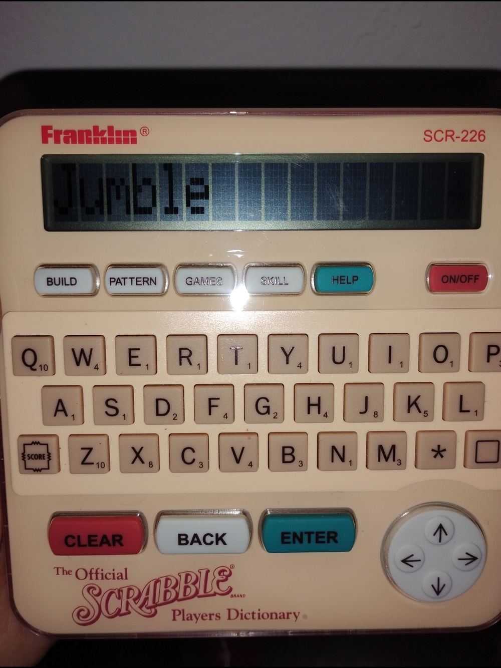 Franklin SCR-226 Vintage Electronic Scrabble Players Dictionary & Boardgames